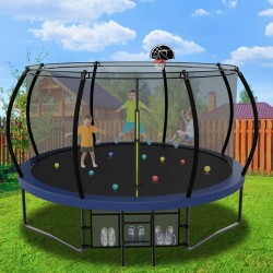 8ft 10ft 12ft 14ft 16ft trampolines with basketball hoop