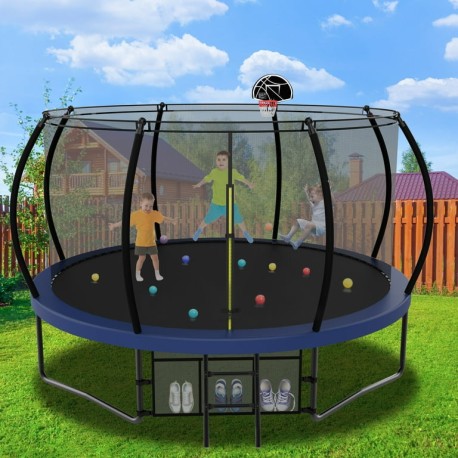 8ft 10ft 12ft 14ft 16ft trampolines with basketball hoop