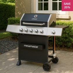 Megamaster Legacy 5 burner with side burner gas barbeque bbq barbecue grills