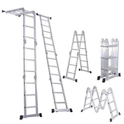 Multi folding multipurpose aluminium and fiberglass fibreglass ladders