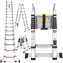 Single and double telescopic ladders