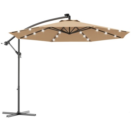 10ft cantilever solar led patio umbrellas