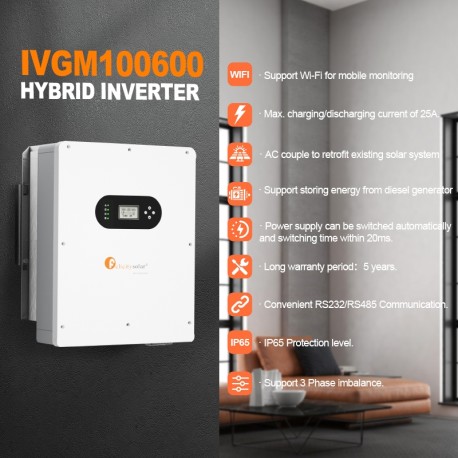 10kva three phase grid tie solar hybrid inverters