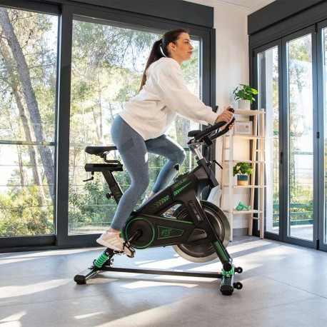 Commercial spin bikes with spring suspension system